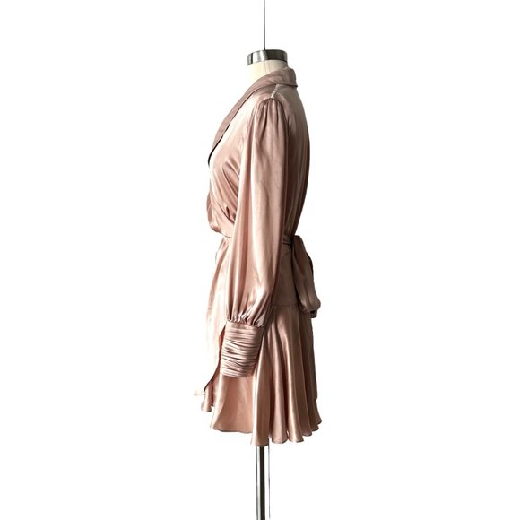 Zimmermann Pink Satin Mini Dress - Picture 6 of 10